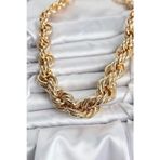 Shopwave Pirinç Gold Renk Sarmal Halat Model Kadın Kolye