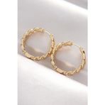 Shopwave Pirinç Gold Renk Zincir Model Halka Küpe