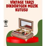 Shopwave Piyano Şeklinde Balerinli Müzik Kutusu Takı Bölmeli Şık Model