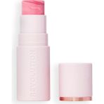 Shopwave Revolution Skin Silk Blush Stick - Yanaklar, Gözler Dudaklar Için Renk - Kremden Pudraya Formül - 0-Kahverengi
