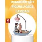Shopwave Romantik Çift Figürlü Gece Lambası Sandal Model Sevgiliye Özel Hediye