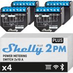 Shopwave Shelly 2pm | Wi-Fi Bluetooth 2 Kanallı Akıllı Röle Şalteri | Güç Tüketimi Ölçümlü Panjur Şa - 000-Siyah