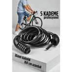 Shopwave Şifreli Bisiklet Kilidi 16 mm Kalınlık 160 cm Scooter Motosiklet Kilidi - Çelik Kablo