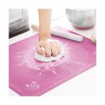 Shopwave Silikon Ölçülü Hamur Açma Matı Hamur Açma Örtüsü Büyük Boy 50X40 (5047) - Çok Renkli