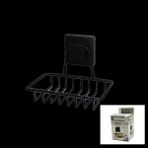 Shopwave Siyah - Metal Katı Sabunluk Kare Güçlü Yapışkanlı 11X12.5X11CM (5047) - Çok Renkli