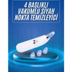 Shopwave Siyah Nokta Temizleme Cihazı 4 Başlıklı Vakumlu Pilli Ölü Deri Arındırma