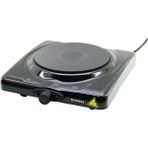 Shopwave Siyah Tek Gözlü Elektrikli Ocak Hotplate 1500W Ayarlanabilir Termostat Kolay Temizlenebilir Uyarı Lambası LX-7115 (5047) - Gümüş