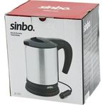Shopwave SK-7371 12V ARAÇ İÇİ KETTLE PASLANMAZ ÇELİK SU ISITICISI 0.8LT 120W ÇAKMAKLIK FİŞLİ PLAST