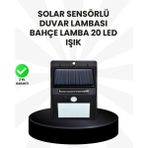 Shopwave Su Geçirmez IP65 20 LED Solar Sensörlü Bahçe ve Veranda Aydınlatma - Çok Renkli