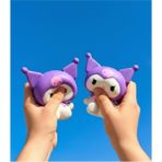 Shopwave Sukuşi Oyuncak Sanrio Kuromi 13 cm Kaliteli Sıkma Sukuşhi Anahtarlıklı - (ClearEyelets)Black-RadiantOrchid