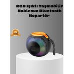Shopwave Taşınabilir Bluetooth Hoparlör – RGB Işıklı, Güçlü Bas ve 8 Saat Pil Ömrü