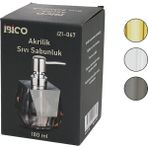 Shopwave Tombul Kare - Prizma Şeffaf - Renkli Akrilik - Mika Kristal Sıvı Sabunluk 180ML (5047) - Çok Renkli