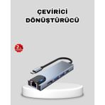 Shopwave Type-C Çoklu Dönüştürücü – Alüminyum Gövde, Hızlı Veri Aktarımı ve Şarj Desteği