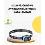 Shopwave Üç Renkli LED Kafa Feneri 53 Mod Güç Göstergeli Type C Şarjlı