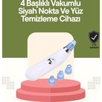 Shopwave USB Destekli 4 Başlıklı Siyah Nokta Vakum Cihazı – Gözenek Temizleyici ve Cilt Yenileyici Bakım Alet