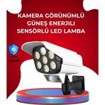 Shopwave Uzaktan Kumandalı Güneş Enerjili LED Güvenlik Lambası Kamera Tipi Hareket Sensörlü