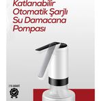 Shopwave Uzun Şarj Süreli Su Pompası | Tek Tuşla Başlat/Durdur | Cam Damacana Uyumlu | Enerji Tasarruflu 4W G