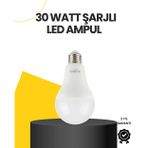 Shopwave Yüksek Işık Güçlü Şarjlı LED Ampul E27 30W Enerji Tasarruflu