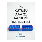 SHOPYCİNO PİL KUTUSU AAA 21 / AA 10 PİL KAPASİTELİ