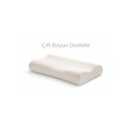 Shopyteks Çift Boyun Destekli Ortopedik Visco Yastık 35x55x10 Memory Foam Ergonomik Yastık