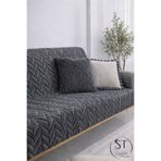 Shopyteks Kaymaz Welsoft Koltuk Örtüsü 170x210 Antrasit Evcil Hayvan Dostu Kanepe & Çekyat Örtüsü