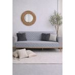 Shopyteks Şönil Koltuk Örtüsü 170X210 Modern Baklava Desenli Evcil Hayvan Dostu Kanepe & Çekyat Örtüsü - 177 x 210 cm - Gri
