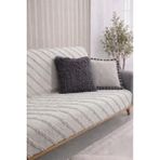 Shopyteks Şönil Koltuk Örtüsü 170X210 Modern Çizgi Desenli Evcil Hayvan Dostu Kanepe & Çekyat Örtüsü - 175 x 210 cm - Taş