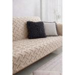 Shopyteks Şönil Koltuk Örtüsü 170X210 Modern Desenli Evcil Hayvan Dostu Kanepe & Çekyat Örtüsü - 182 x 210 cm - Bej