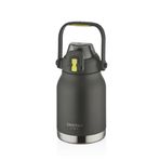 Shotay 1000 ml Siyah Phone Holder Matara Çelik Termos