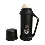 Shotay Adventure 1200 Ml Çelik Termos Outdoor Vakumlu Çift Katmanlı Isı Yalıtımlı Mat Siyah Sht-St-8213