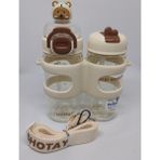 Shotay Çift Gözlü 900 ml Tritan Matara Beyaz