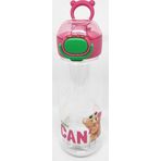 Shotay Dl-24628 620Ml Can Pipetli Tritan Pembe Şeffaf Matara Taşıma Aparatlı