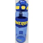 Shotay Dl-24636 870Ml Pipetli-Pipetsiz Tritan Mavi Şeffaf Matara Taşıma Aparatlı