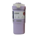 Shotay Dodge DB-23684 Çift Kullanım Pipetli/Rahat İçim Mor 660ml Çelik Termos