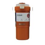 Shotay Dodge DB-23684 Çift Kullanım Pipetli/Rahat İçim Turuncu 660ml Çelik Termos