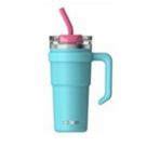 Shotay Dodge DB-23689 Çift Kullanım Pipetli/Rahat İçim Mavi 750ml Çelik Termos