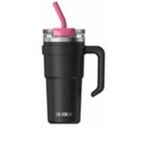 Shotay Dodge DB-23689 Çift Kullanım Pipetli/Rahat İçim Siyah 750ml Çelik Termos