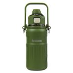 Shotay Dodge DB-24546 Çift Kullanım Pipetli/Rahat İçim Yeşil 800ml Askılı Çelik Matara