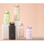 Shotay Dome St-8081 800Ml Celik Pipetli-Pipetsiz Kullanim Termos Matara Pembe