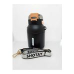 Shotay Dome St-8081 800Ml Celik Pipetli-Pipetsiz Kullanim Termos Matara Siyah
