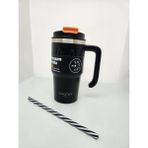 Shotay Handle Mug St-8169 680Ml Pipetli-Pipetsiz Kullanim Termos Bardak Siyah