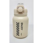 Shotay Hippo St-8150 600Ml Celik Pipetli-Pipetsiz Kullanim Termos Matara Beyaz