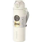 Shotay Şeffaf Kapaklı Çelik Termos Matara Beyaz 750ML
