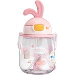 Shotay ST-7008 600ML Pembe Tritan Pipetli Askılı Matara