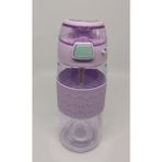 Shotay ST 7202 600 ml Tritan Mor Şeffaf Matara Taşıma Aparatlı