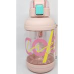 Shotay St-7227 1500Ml Pipetli-Pipetsiz Tritan Pembe-Yeşil Şeffaf Matara Taşıma Aparatlı Ve Askılı