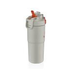 Shotay ST-8133 Çift Kullanım Pipetli/Rahat İçim Beyaz 750ml Çelik Matara