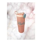 Shotay ST-8133 Pembe 750 ml Çelik Çift Başlıklı Termos Matara