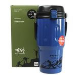 Shotay ST-8166 Çift Kullanım Pipetli Rahat İçim Mavi 650 ml Çelik Termos