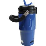 Shotay ST-8168 Çift Kullanım Pipetli/rahat Içim Mavi 900ML Çelik Termos - Çok Renkli
